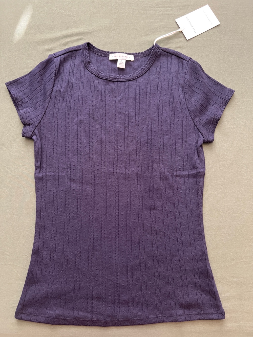 Navy Short-Sleeve Women's Shirt Size S